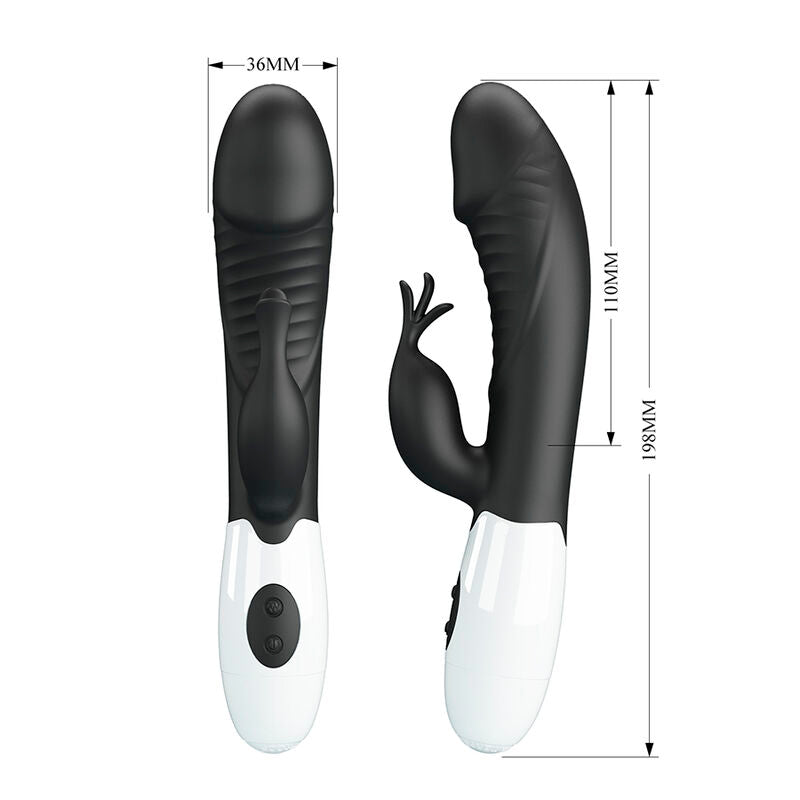 PRETTY LOVE - RASMUSSEN VIBRADOR COELHO COM 30 FUNÇÕES PRETO - Infernum Store
