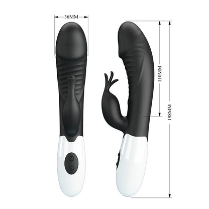 PRETTY LOVE - RASMUSSEN VIBRADOR COELHO COM 30 FUNÇÕES PRETO - Infernum Store