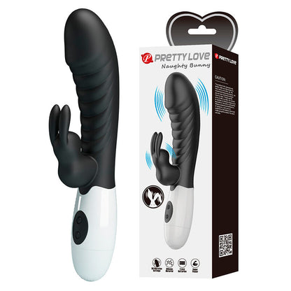 PRETTY LOVE - VIBRADOR COELHO NAUGHTY BUNNY COM 30 FUNÇÕES PRETO - Infernum Store