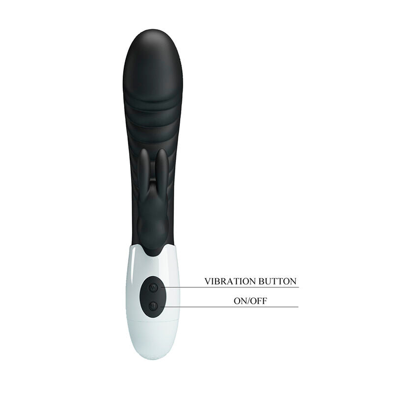 PRETTY LOVE - VIBRADOR COELHO NAUGHTY BUNNY COM 30 FUNÇÕES PRETO - Infernum Store