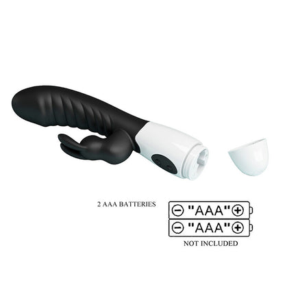 PRETTY LOVE - VIBRADOR COELHO NAUGHTY BUNNY COM 30 FUNÇÕES PRETO - Infernum Store