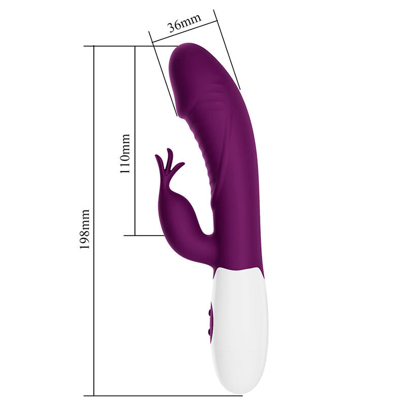 PRETTY LOVE - ROGUE MUSE VIBRADOR COELHO COM 30 FUNÇÕES ROXO - Infernum Store
