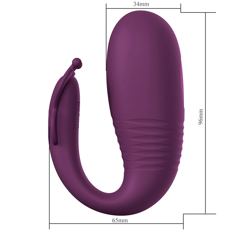 PRETTY LOVE - VIBRADOR DE OVO COM ACIONAMENTO POR APLICATIVO KLAY ROXO - Infernum Store