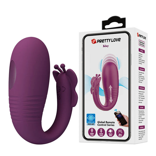 PRETTY LOVE - VIBRADOR DE OVO COM ACIONAMENTO POR APLICATIVO KLAY ROXO - Infernum Store