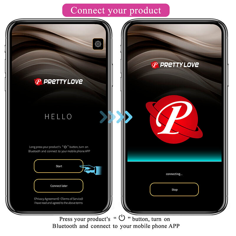PRETTY LOVE - VIBRADOR DE OVO COM ACIONAMENTO POR APLICATIVO KLAY ROXO - Infernum Store