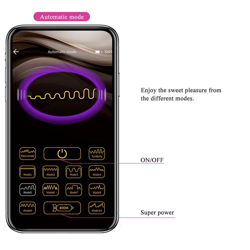 PRETTY LOVE - VIBRADOR DE OVO COM ACIONAMENTO POR APLICATIVO KLAY ROXO - Infernum Store