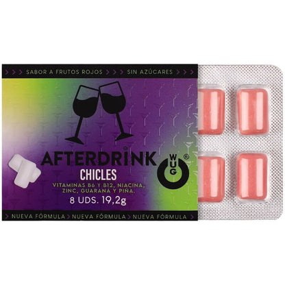 WUG After Drink – A goma de mascar funcional que ajuda você a recuperar as energias depois de uma noite de festa. Cartela com 8 unidades. - Infernum Store