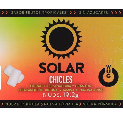 WUG solar - A goma de mascar que prepara a sua pele para o sol. Cartela com 8 unidades. - Infernum Store