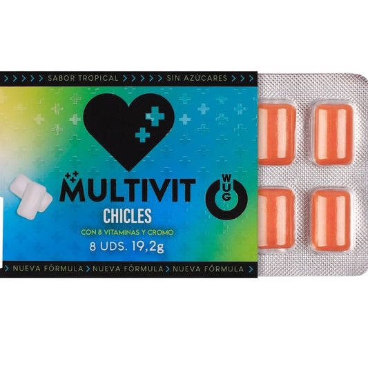 WUG Multivit - A goma de mascar funcional que fortalece suas defesas todos os dias. Cartela com 8 unidades. - Infernum Store