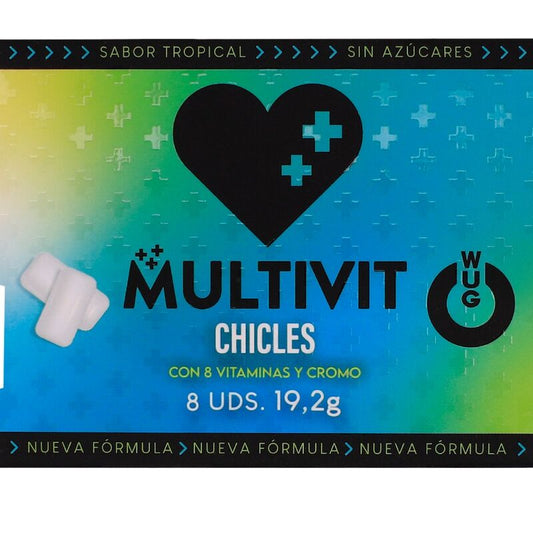 WUG Multivit - A goma de mascar funcional que fortalece suas defesas todos os dias. Cartela com 8 unidades. - Infernum Store