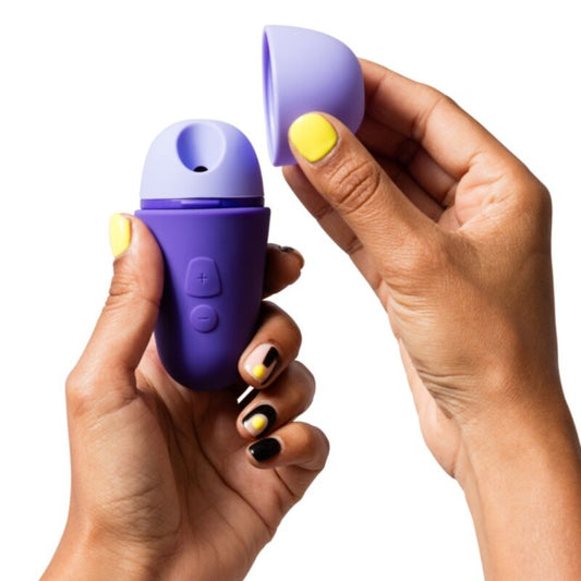 ROMP - FREE X Estimulador Clitoriano com Tampa, 10 Níveis, Recarregável, Roxo - Infernum Store