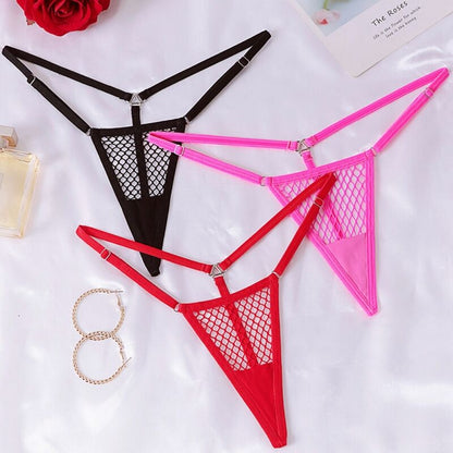 CHILIROSE - CR 4856 MICRO TANGA REJILLA NEON ROSA L/XL - Infernum Store