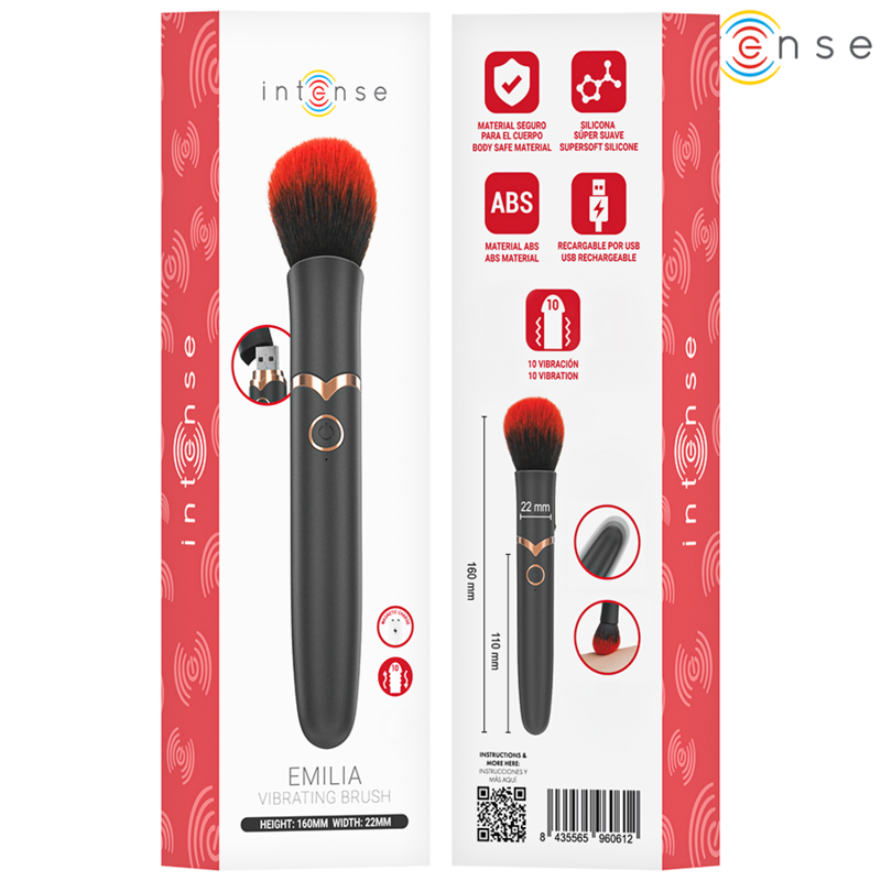 INTENSE - EMILIA ESCOVA VIBRATÓRIA 10 VIBRAÇÕES 16 CM - Infernum Store