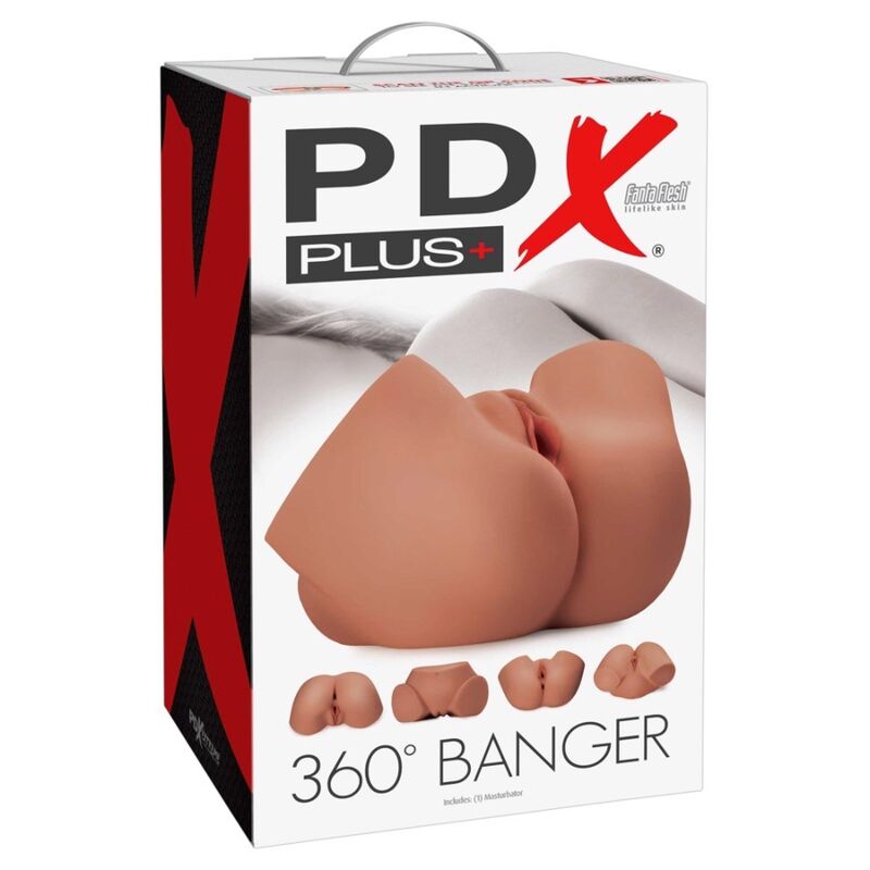 PDX PLUS - MASTURBADOR REALISTA 360° COM MOVIMENTO DE BUNDA E VAGINA - Infernum Store