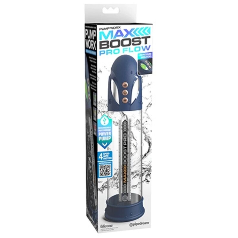 PUMP WORX - MAX BOOST PRO FLOW AZUL 30,5 cm - Infernum Store