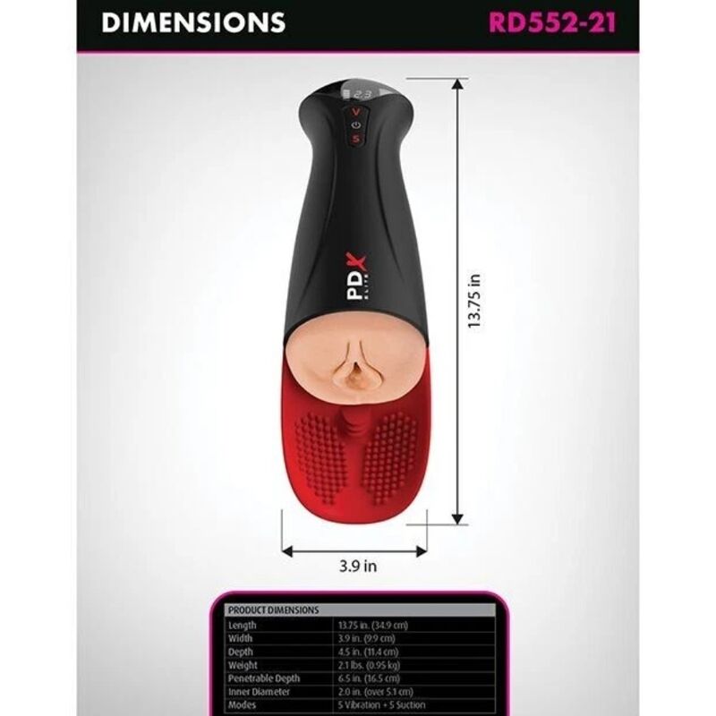 PDX ELITE - FUCK-O-MATIC PRO XL MASTURBADOR AUTOMÁTICO 42 CM - Infernum Store
