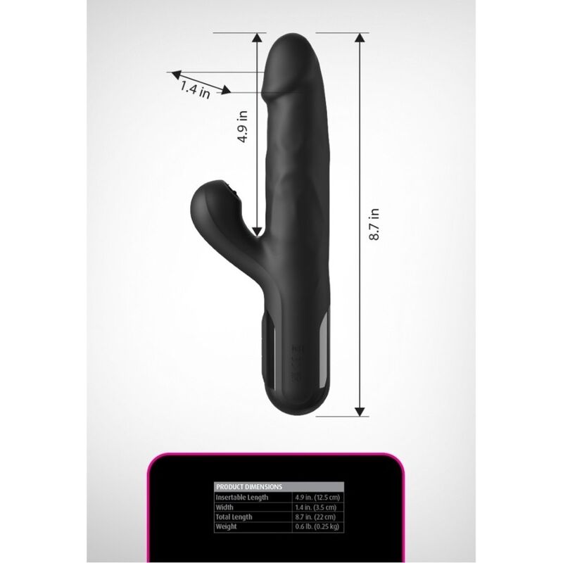 FETISH FANTASY SERIES - VIBRADOR COELHO DE SILICONE SONIX PRETO - Infernum Store