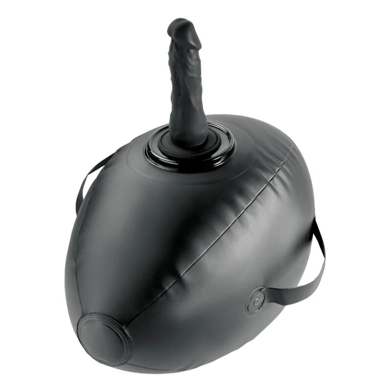FETISH FANTASY SERIES - BODY DOCK BOLA DE AMOR INFLÁVEL COM DILDO PRETA 41,9 CM - Infernum Store