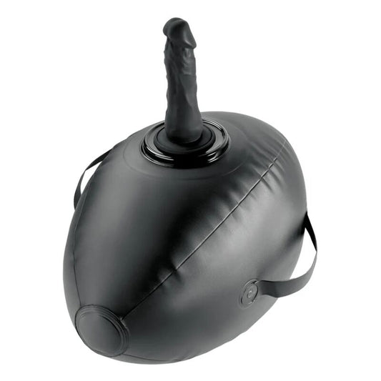 FETISH FANTASY SERIES - BODY DOCK BOLA DE AMOR INFLÁVEL COM DILDO PRETA 41,9 CM - Infernum Store