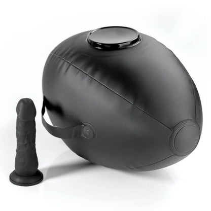 FETISH FANTASY SERIES - BODY DOCK BOLA DE AMOR INFLÁVEL COM DILDO PRETA 41,9 CM - Infernum Store