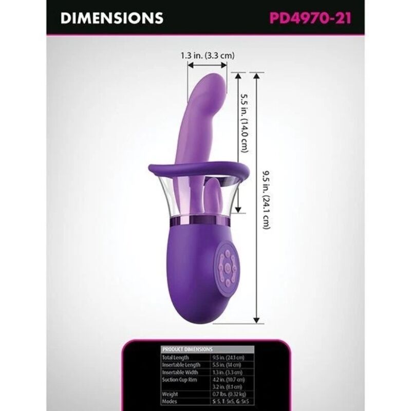 FANTASY FOR HER - VIBRADOR RABBIT PRO PLUS ULTIMATE PLEASURE ROXO 20,3 CM - Infernum Store