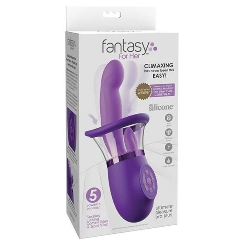 FANTASY FOR HER - VIBRADOR RABBIT PRO PLUS ULTIMATE PLEASURE ROXO 20,3 CM - Infernum Store