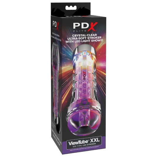 PDX ELITE - VIEWTUBE XXL LED TRANSPARENT STROKER 27,3 CM - Infernum Store