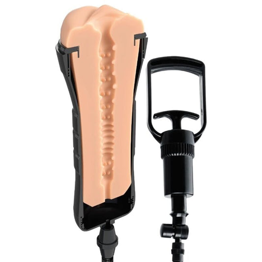 PDX EXTREME - WET PUSSIES SUPER SUCKER XXL LIGHT VAGINA STROKER COM SUCÇÃO 27,3 CM - Infernum Store