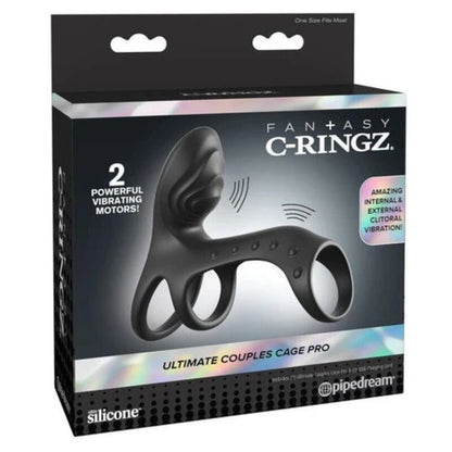 FANTASY C-RINGZ - ULTIMATE COUPLES CAGE PRO ANEL PENIANO VIBRATÓRIO 19,5 CM - Infernum Store