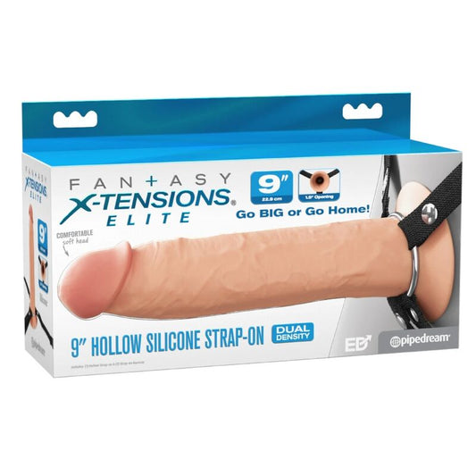 FANTASY X-TENSIONS - ELITE REALISTIC HOLLOW STRAP-ON 24.1 CM - Infernum Store