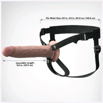 FANTASY X-TENSIONS - ELITE REALISTIC HOLLOW STRAP-ON 24.1 CM - Infernum Store