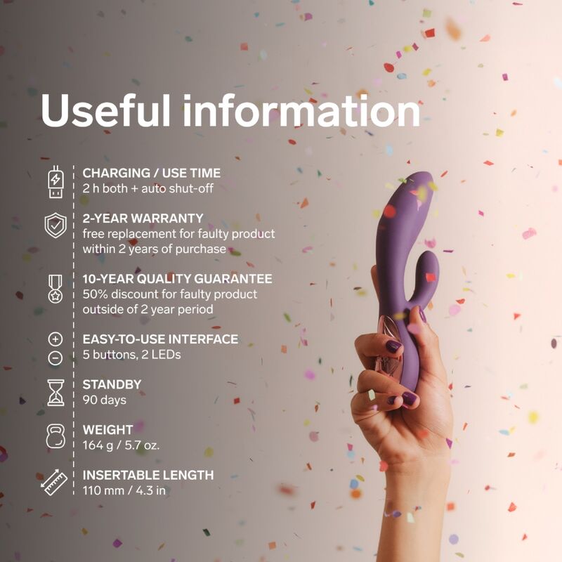 LELO - INA THRUST RABBIT VIBRADOR DE EMPURRA ROXO - Infernum Store