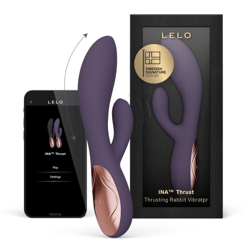 LELO - INA THRUST RABBIT VIBRADOR DE EMPURRA ROXO - Infernum Store