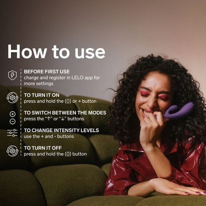 LELO - INA THRUST RABBIT VIBRADOR DE EMPURRA ROXO - Infernum Store