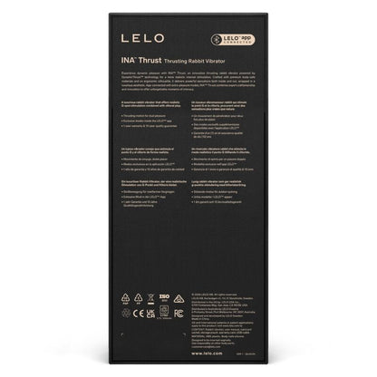 LELO - INA THRUST RABBIT VIBRADOR DE EMPURRAÇÃO PRETO - Infernum Store