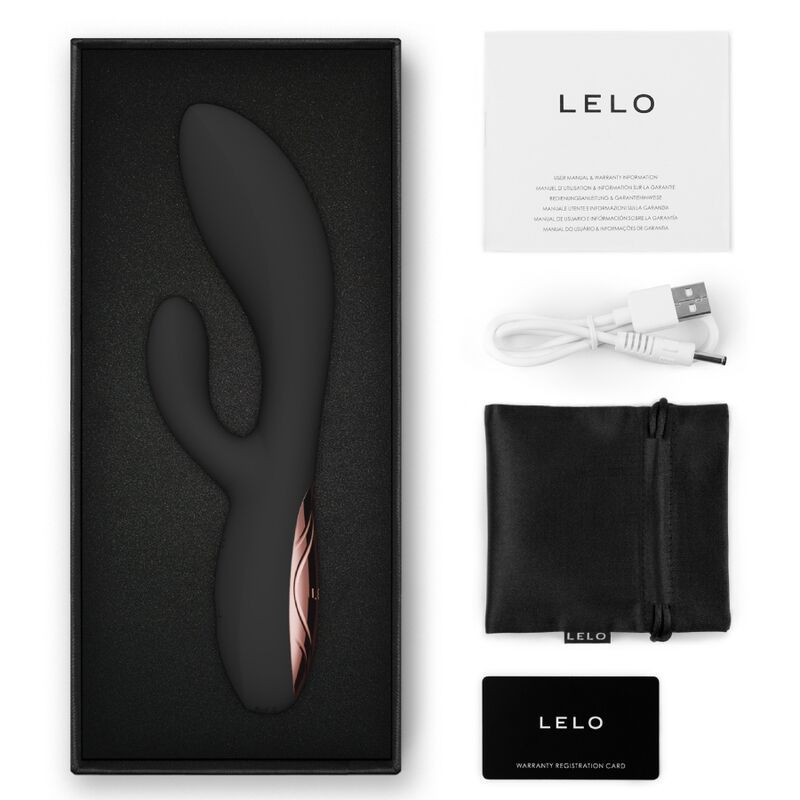 LELO - INA THRUST RABBIT VIBRADOR DE EMPURRAÇÃO PRETO - Infernum Store