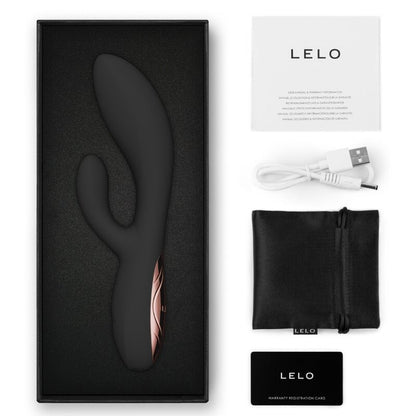 LELO - INA THRUST RABBIT VIBRADOR DE EMPURRAÇÃO PRETO - Infernum Store
