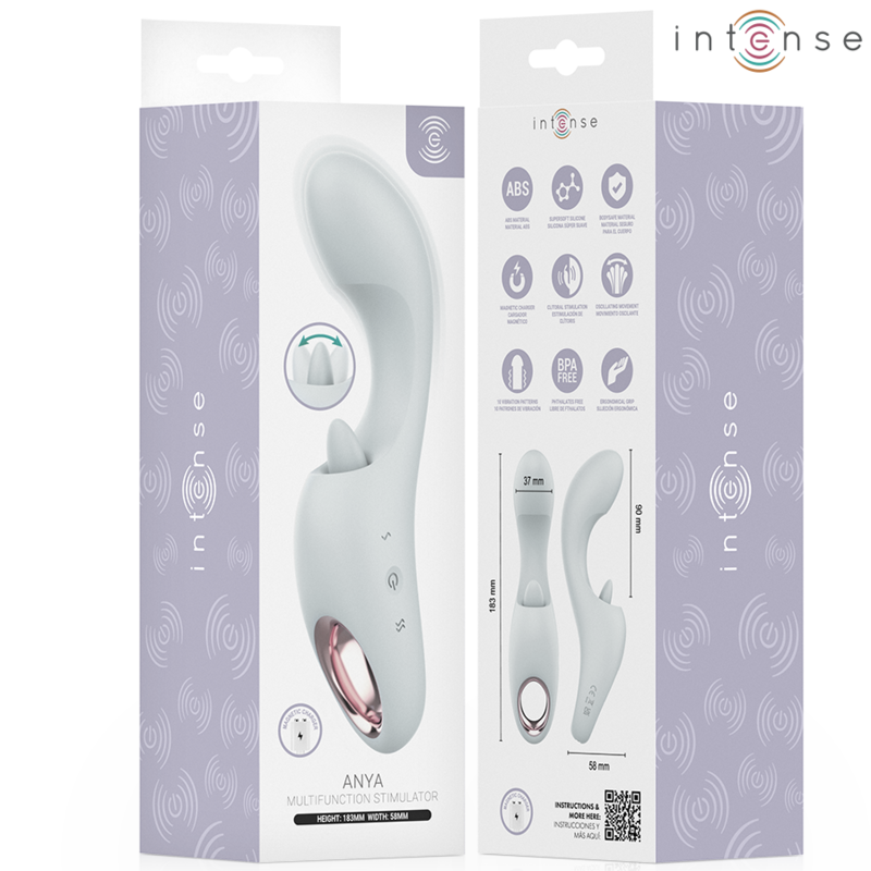 INTENSE - ANYA ESTIMULADOR MULTIFUNCIONAL DE VIBRAÇÃO E MOVIMENTO - Infernum Store