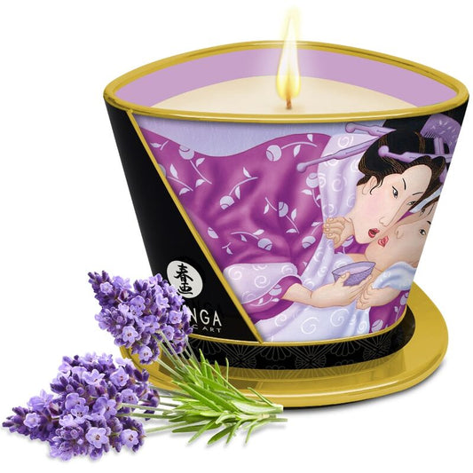 SHUNGA - VELA DE MASSAGEM LAVANDA 170 ML - Infernum Store