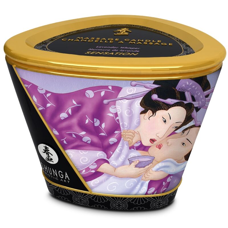 SHUNGA - VELA DE MASSAGEM LAVANDA 170 ML - Infernum Store