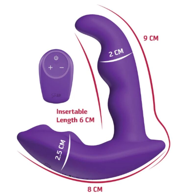 SHE.E.O - ESTIMULADOR ANAL VIBRATÓRIO ROTATIVO COM CONTROLE REMOTO - ROXO - Infernum Store