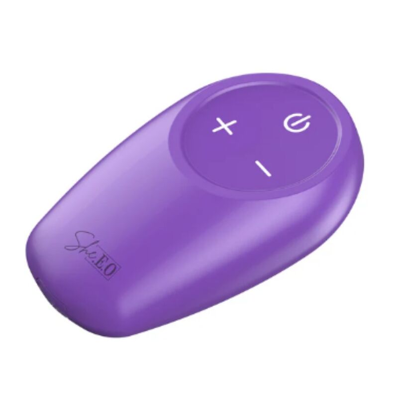 SHE.E.O - ESTIMULADOR ANAL VIBRATÓRIO ROTATIVO COM CONTROLE REMOTO - ROXO - Infernum Store