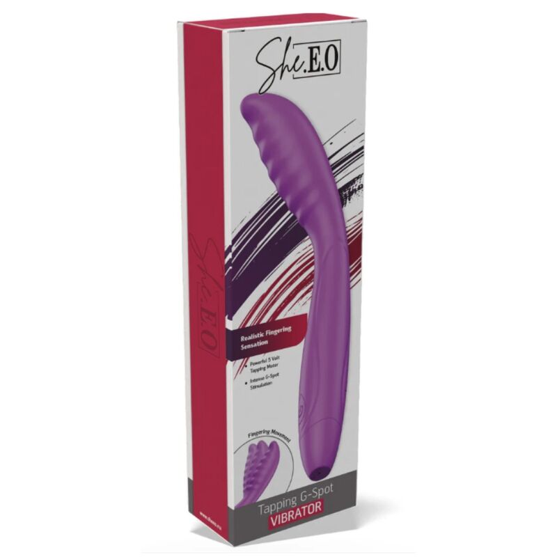 SHE.E.O - VIBRADOR ROXO PARA ESTIMULAÇÃO DO PONTO G - Infernum Store