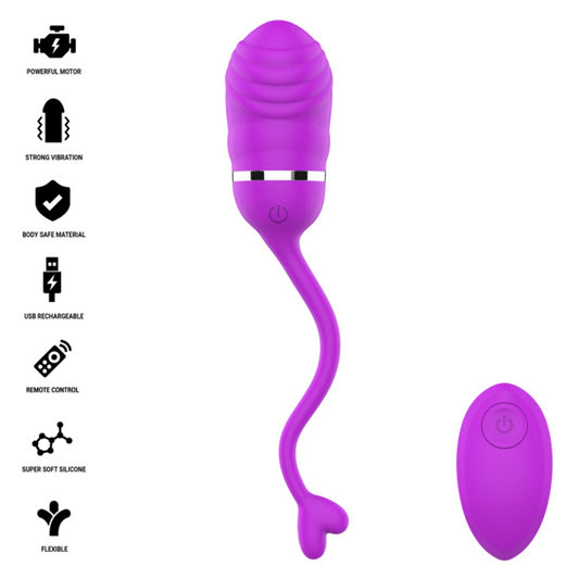 INTENSE - SOOKIE OVO VIBRATÓRIO COM CONTROLE REMOTO ROXO - Infernum Store