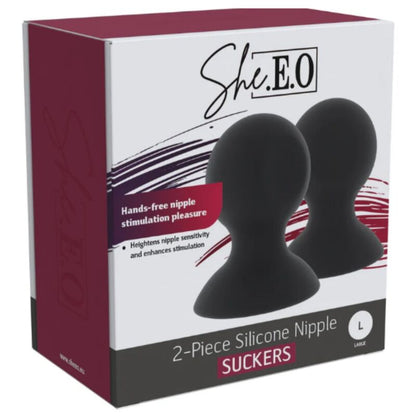 SHE.E.O - VENTOSAS DE SILICONE PARA MAMILOS L - Infernum Store