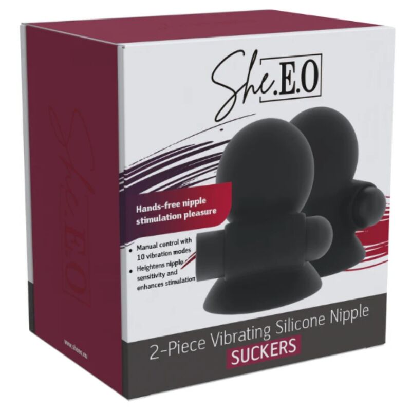 SHE.E.O - GEL DE SUCÇÃO VIBRATÓRIO RECARREGÁVEL PARA MAMILOS - Infernum Store
