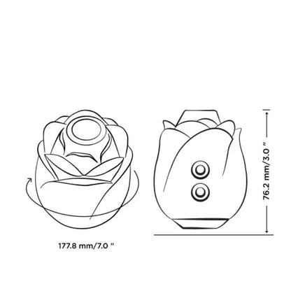 ROMP - ROSE 2.0 APARELHO DE SUCÇÃO CLITORIAL EM FORMATO DE ROSA - Infernum Store