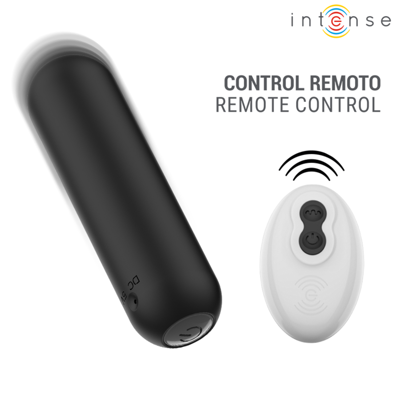 INTENSE - JUDY VIBRADOR BULLET RECARREGÁVEL COM CONTROLE REMOTO PRETO - Infernum Store