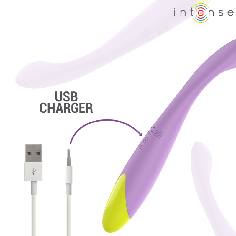 INTENSE - LUCCA ESTIMULADOR DE PONTO G FLEXÍVEL RECARREGÁVEL VIA USB - Infernum Store