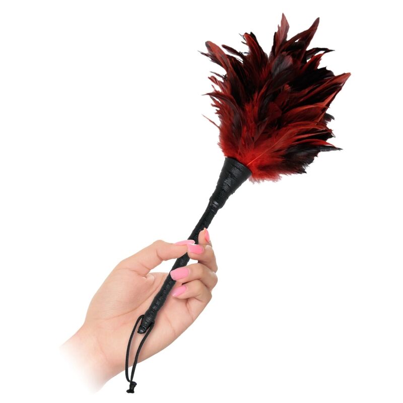 FETISH FANTASY SERIES - CÓCEGAS COM PENAS PRETAS E VERMELHAS - Infernum Store